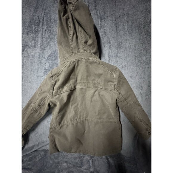 Levi Strauss Co Jacket Womens XS Military Green Canvas Work Core Quilted Hooded - Picture 9 of 9